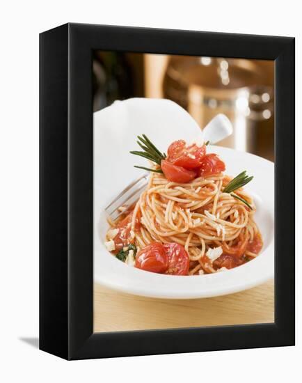 Spaghetti with Tomatoes and Rosemary-null-Framed Premier Image Canvas
