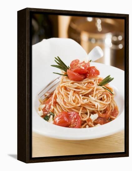 Spaghetti with Tomatoes and Rosemary-null-Framed Premier Image Canvas