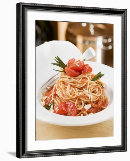 Spaghetti with Tomatoes and Rosemary-null-Framed Photographic Print