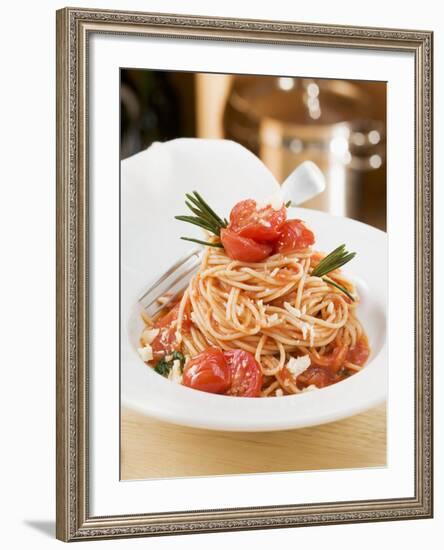 Spaghetti with Tomatoes and Rosemary-null-Framed Photographic Print