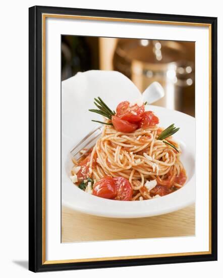Spaghetti with Tomatoes and Rosemary-null-Framed Photographic Print