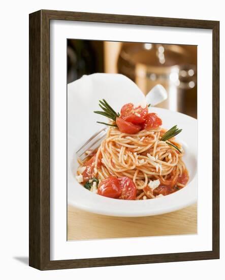 Spaghetti with Tomatoes and Rosemary-null-Framed Photographic Print