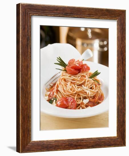 Spaghetti with Tomatoes and Rosemary-null-Framed Photographic Print