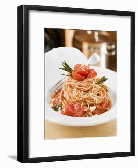 Spaghetti with Tomatoes and Rosemary-null-Framed Photographic Print