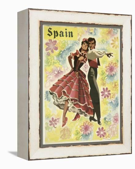 Spain and Flowers-null-Framed Premier Image Canvas