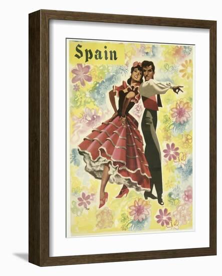 Spain and Flowers-null-Framed Giclee Print