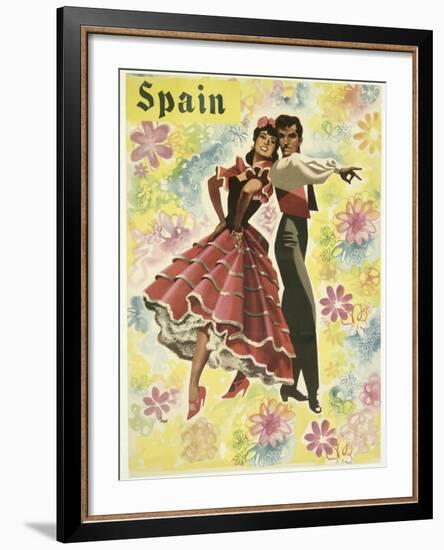 Spain and Flowers-null-Framed Giclee Print