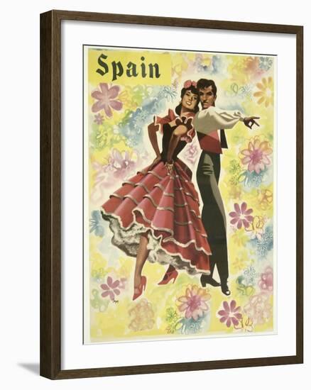 Spain and Flowers-null-Framed Giclee Print