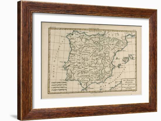 Spain and Portugal, from 'Atlas De Toutes Les Parties Connues Du Globe Terrestre' by Guillaume…-Charles Marie Rigobert Bonne-Framed Giclee Print