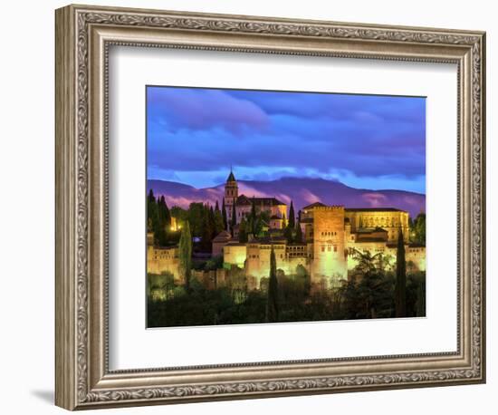 Spain, Andalucia, Granada Province, Granada, Alhambra from Sacromonte Hill-Alan Copson-Framed Photographic Print