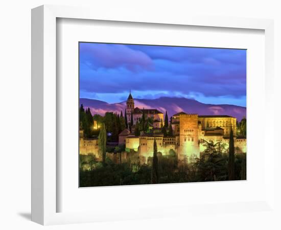 Spain, Andalucia, Granada Province, Granada, Alhambra from Sacromonte Hill-Alan Copson-Framed Photographic Print