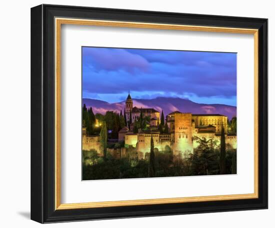 Spain, Andalucia, Granada Province, Granada, Alhambra from Sacromonte Hill-Alan Copson-Framed Photographic Print