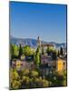 Spain, Andalucia, Granada Province, Granada, Alhambra Palace and Sierra Nevada Mountains-Alan Copson-Mounted Photographic Print