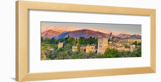 Spain, Andalucia, Granada Province, Granada, Alhambra Palace and Sierra Nevada Mountains-Alan Copson-Framed Photographic Print