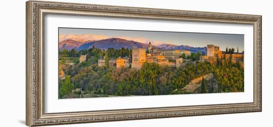 Spain, Andalucia, Granada Province, Granada, Alhambra Palace and Sierra Nevada Mountains-Alan Copson-Framed Photographic Print