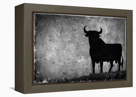 Spain, Andalucia, Jerez De la Frontera, El Cuadrejon, An Osborne Bull or Toro De Osborne-Alan Copson-Framed Premier Image Canvas