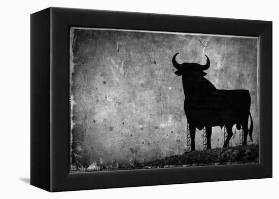 Spain, Andalucia, Jerez De la Frontera, El Cuadrejon, An Osborne Bull or Toro De Osborne-Alan Copson-Framed Premier Image Canvas