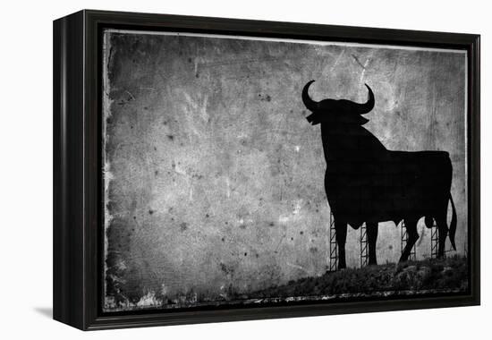 Spain, Andalucia, Jerez De la Frontera, El Cuadrejon, An Osborne Bull or Toro De Osborne-Alan Copson-Framed Premier Image Canvas