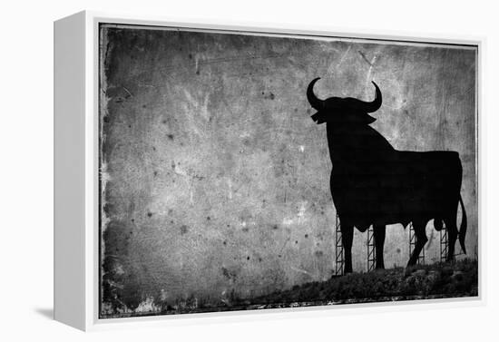 Spain, Andalucia, Jerez De la Frontera, El Cuadrejon, An Osborne Bull or Toro De Osborne-Alan Copson-Framed Premier Image Canvas