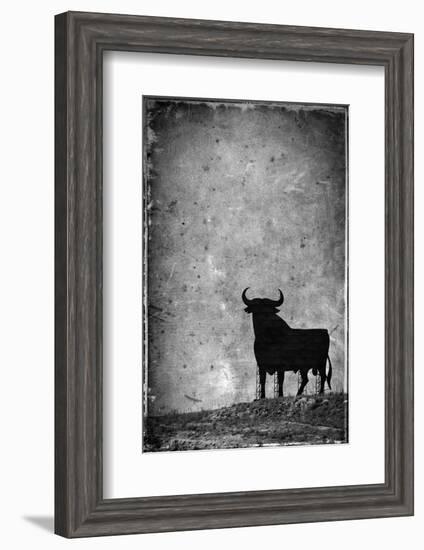 Spain, Andalucia, Jerez De la Frontera, El Cuadrejon, An Osborne Bull or Toro De Osborne-Alan Copson-Framed Photographic Print