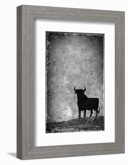 Spain, Andalucia, Jerez De la Frontera, El Cuadrejon, An Osborne Bull or Toro De Osborne-Alan Copson-Framed Photographic Print