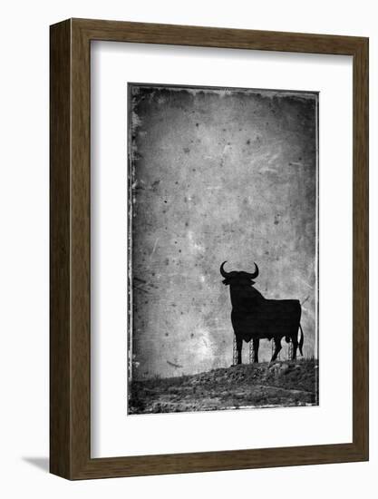 Spain, Andalucia, Jerez De la Frontera, El Cuadrejon, An Osborne Bull or Toro De Osborne-Alan Copson-Framed Photographic Print