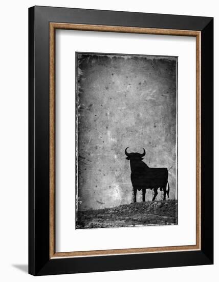 Spain, Andalucia, Jerez De la Frontera, El Cuadrejon, An Osborne Bull or Toro De Osborne-Alan Copson-Framed Photographic Print