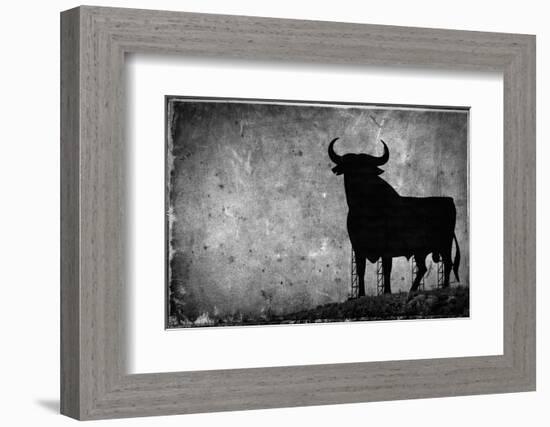 Spain, Andalucia, Jerez De la Frontera, El Cuadrejon, An Osborne Bull or Toro De Osborne-Alan Copson-Framed Photographic Print