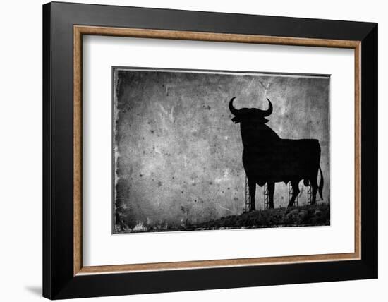 Spain, Andalucia, Jerez De la Frontera, El Cuadrejon, An Osborne Bull or Toro De Osborne-Alan Copson-Framed Photographic Print