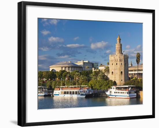 Spain, Andalucia Region, Seville Province, Seville, Torre Del Oro Tower-Walter Bibikow-Framed Photographic Print