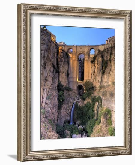 Spain, Andalucia, Ronda, Ronda Village and Ponte Nuovo Bridge-Michele Falzone-Framed Photographic Print