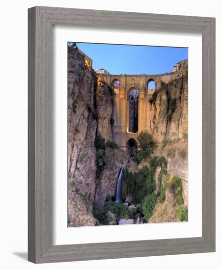 Spain, Andalucia, Ronda, Ronda Village and Ponte Nuovo Bridge-Michele Falzone-Framed Photographic Print