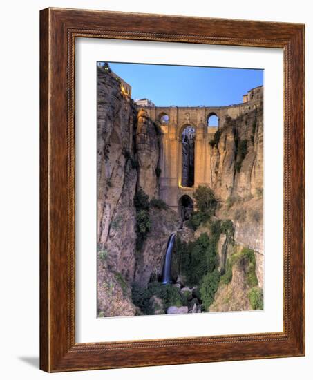 Spain, Andalucia, Ronda, Ronda Village and Ponte Nuovo Bridge-Michele Falzone-Framed Photographic Print