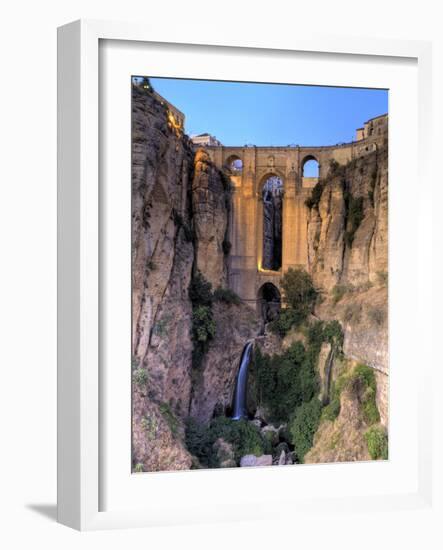 Spain, Andalucia, Ronda, Ronda Village and Ponte Nuovo Bridge-Michele Falzone-Framed Photographic Print
