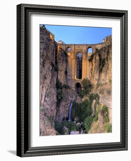 Spain, Andalucia, Ronda, Ronda Village and Ponte Nuovo Bridge-Michele Falzone-Framed Photographic Print