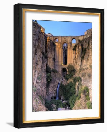 Spain, Andalucia, Ronda, Ronda Village and Ponte Nuovo Bridge-Michele Falzone-Framed Photographic Print