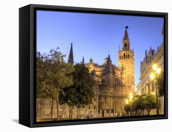 Spain, Andalucia, Sevilla, Cathedral and Giralda Tower-Michele Falzone-Framed Premier Image Canvas