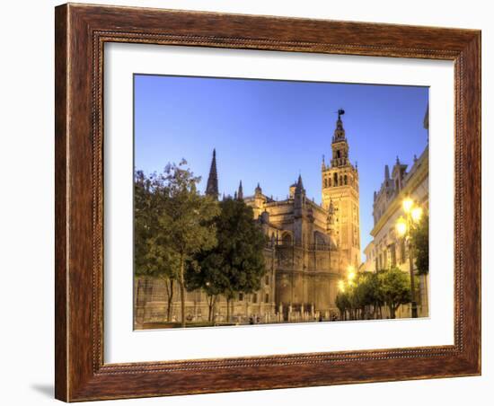 Spain, Andalucia, Sevilla, Cathedral and Giralda Tower-Michele Falzone-Framed Photographic Print