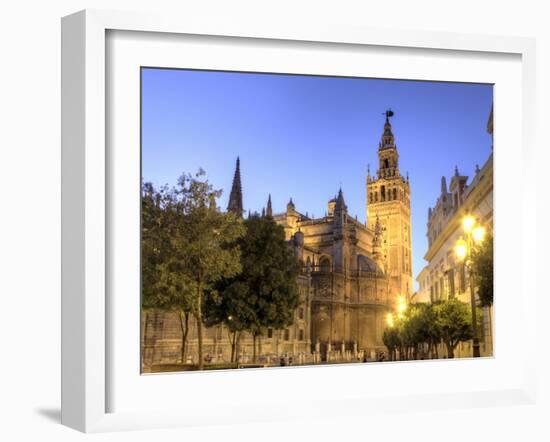 Spain, Andalucia, Sevilla, Cathedral and Giralda Tower-Michele Falzone-Framed Photographic Print