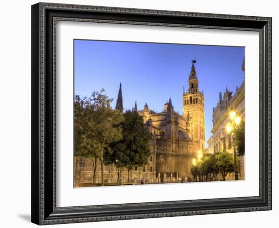 Spain, Andalucia, Sevilla, Cathedral and Giralda Tower-Michele Falzone-Framed Photographic Print