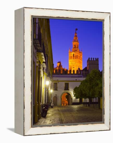 Spain, Andalucia, Seville Province, Cathedral of Seville, the Giralda Tower-Alan Copson-Framed Premier Image Canvas