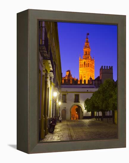 Spain, Andalucia, Seville Province, Cathedral of Seville, the Giralda Tower-Alan Copson-Framed Premier Image Canvas