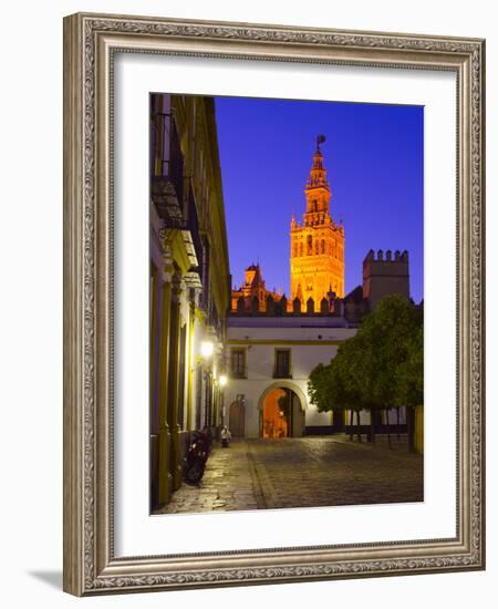 Spain, Andalucia, Seville Province, Cathedral of Seville, the Giralda Tower-Alan Copson-Framed Photographic Print