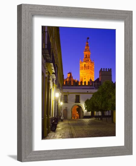 Spain, Andalucia, Seville Province, Cathedral of Seville, the Giralda Tower-Alan Copson-Framed Photographic Print