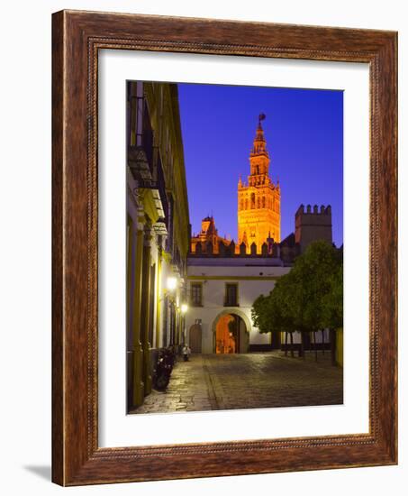 Spain, Andalucia, Seville Province, Cathedral of Seville, the Giralda Tower-Alan Copson-Framed Photographic Print