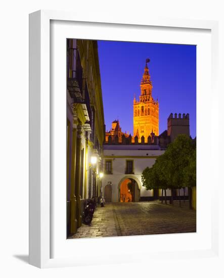 Spain, Andalucia, Seville Province, Cathedral of Seville, the Giralda Tower-Alan Copson-Framed Photographic Print