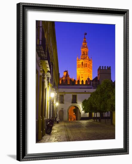 Spain, Andalucia, Seville Province, Cathedral of Seville, the Giralda Tower-Alan Copson-Framed Photographic Print