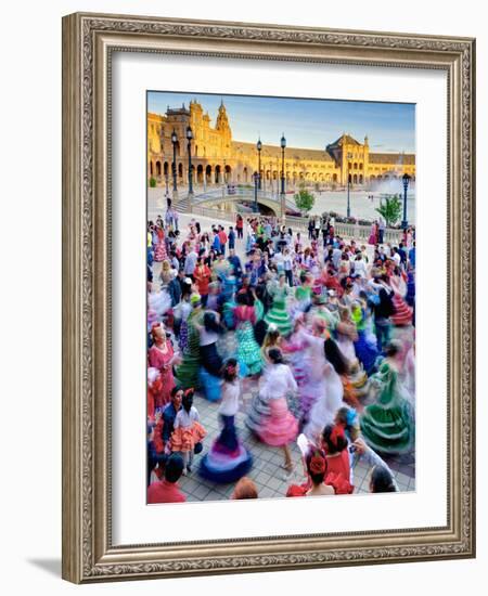 Spain, Andalucia, Seville Province, Maria Luisa Park-Alan Copson-Framed Photographic Print