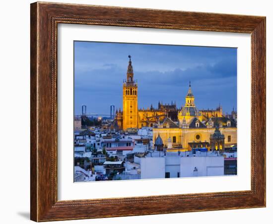 Spain, Andalucia, Seville Province, Seville,  Cathedral of Seville, the Giralda Tower-Alan Copson-Framed Photographic Print