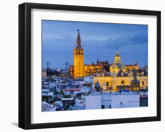 Spain, Andalucia, Seville Province, Seville,  Cathedral of Seville, the Giralda Tower-Alan Copson-Framed Photographic Print